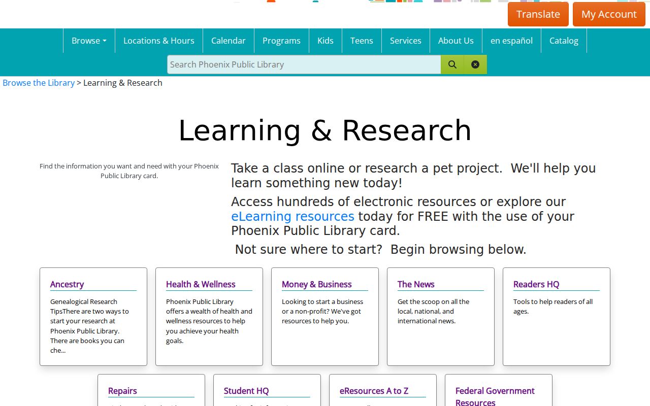 Phoenix city directory library research collections