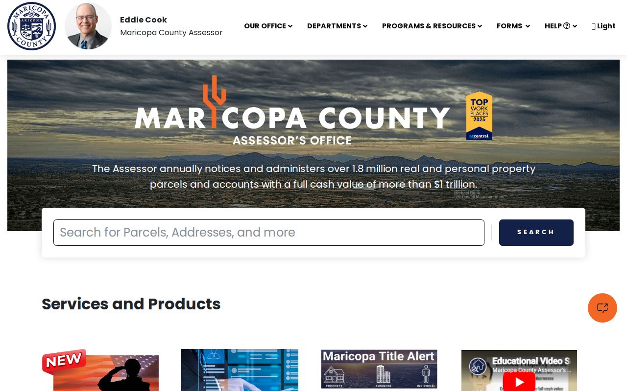 Phoenix residents directory Maricopa County assessor property search