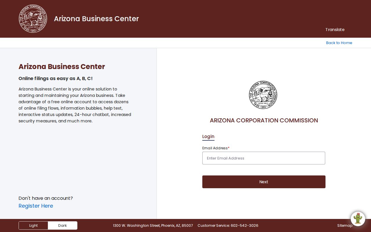 Phoenix residents directory Arizona business entity name search