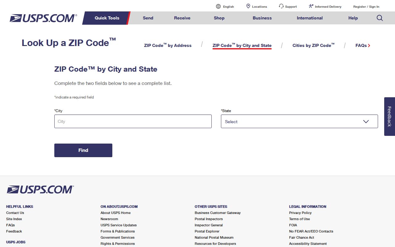 Phoenix ZIP code directory city and state search through USPS